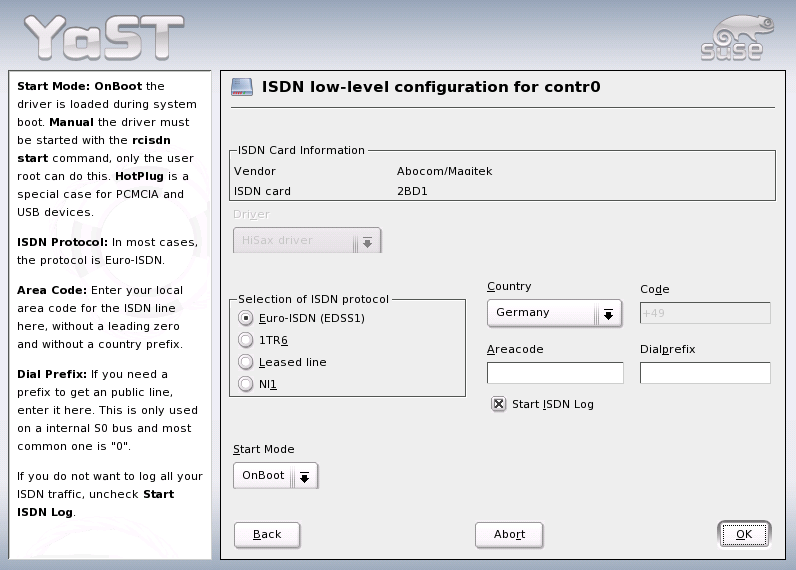 ISDN Configuration